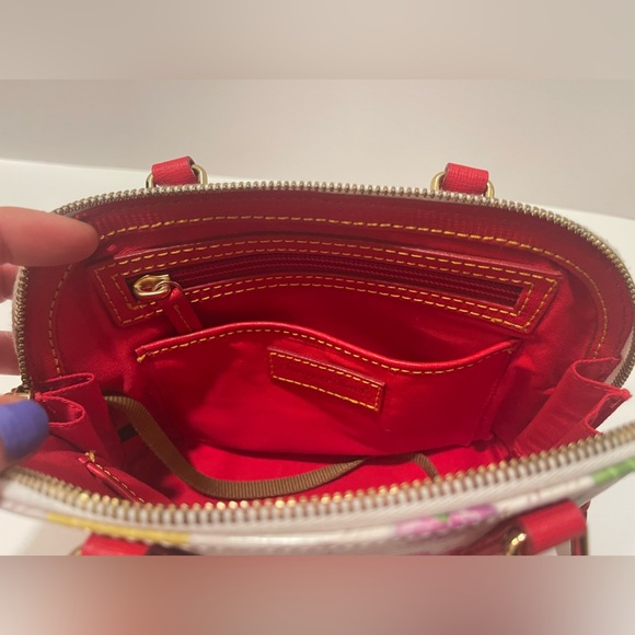Dooney & Bourke Red and Multicolor Cupcake Satchel Bitsy bag - Picture 11 of 17